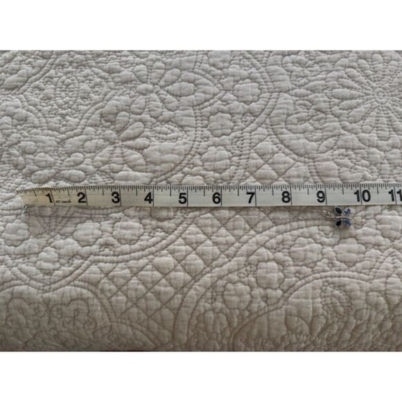 14K White Gold Sapphire and Diamonds Stunning pendant/necklace. - Picture 6 of 7